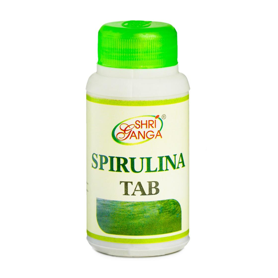 Спирулина (60 таб, 500 мг), Spirulina,  Shri Ganga Pharmacy