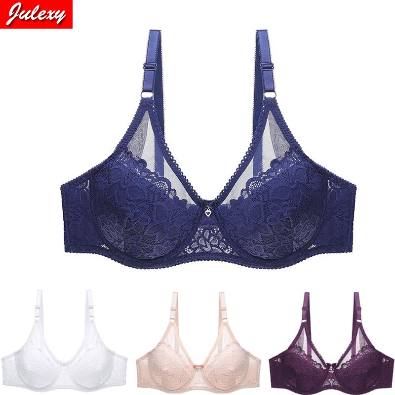 Julexy 75 80 85 90 95 100 C D Cup женский бюстгальтер больших размеров кружевное однотонное нижнее белье 80C красный