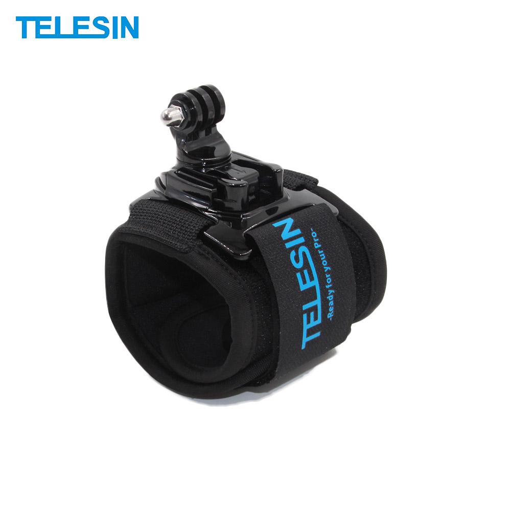 TELESIN Вращающийся на 360 градусов ремешок на запястье, держатель для крепления на руку для езды на велосипеде, мотоциклетное крепление