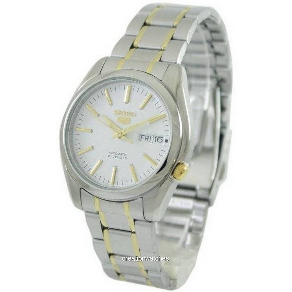Seiko 5 Автоматические 21 камень SNKL47 SNKL47K1 SNKL47K Мужские часы белый