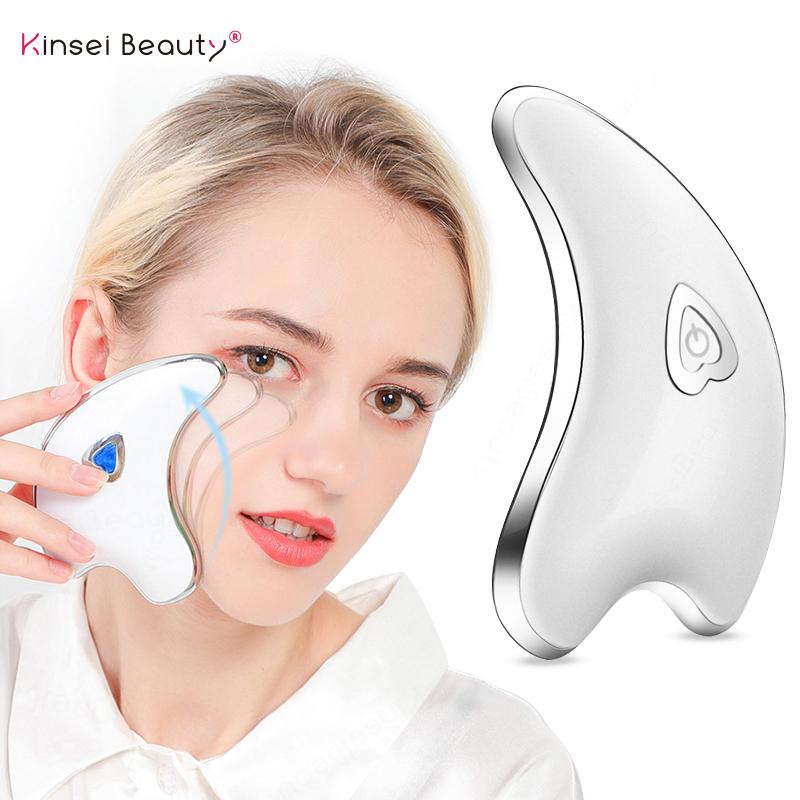 KinseiBeauty Мини Электрический Скребок Для Лица Массажер Гуа Ша Машина Лифтинг Массаж Инструменты Для Тела Шеи Массаж Лица Скребковая Доска белый