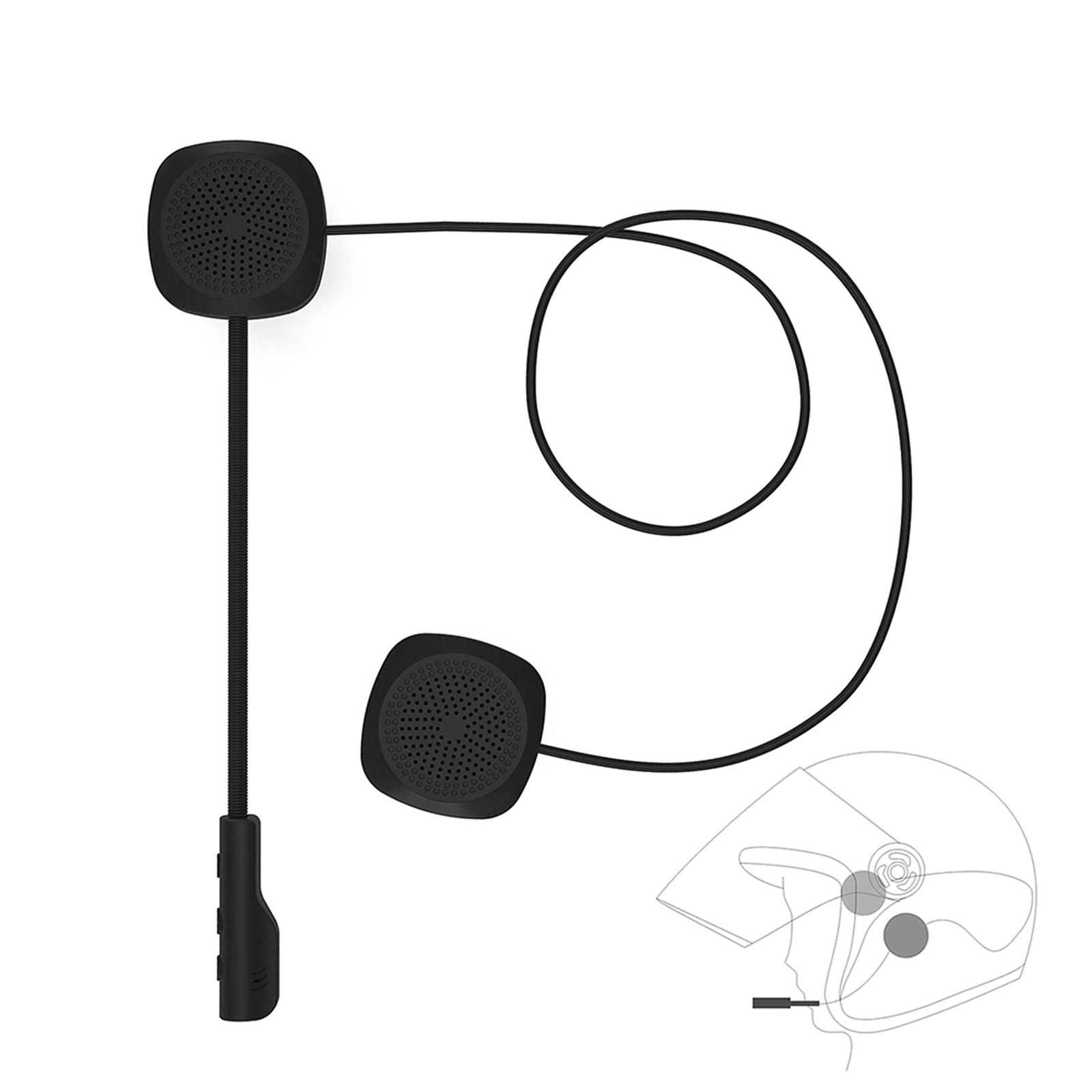 Мотогарнитуры  Joom Гарнитура для мотоциклетного шлема Bluetooth 5.0 + EDR Беспроводные стереонаушники громкой связи с микрофоном Управление музыкальными вызовами