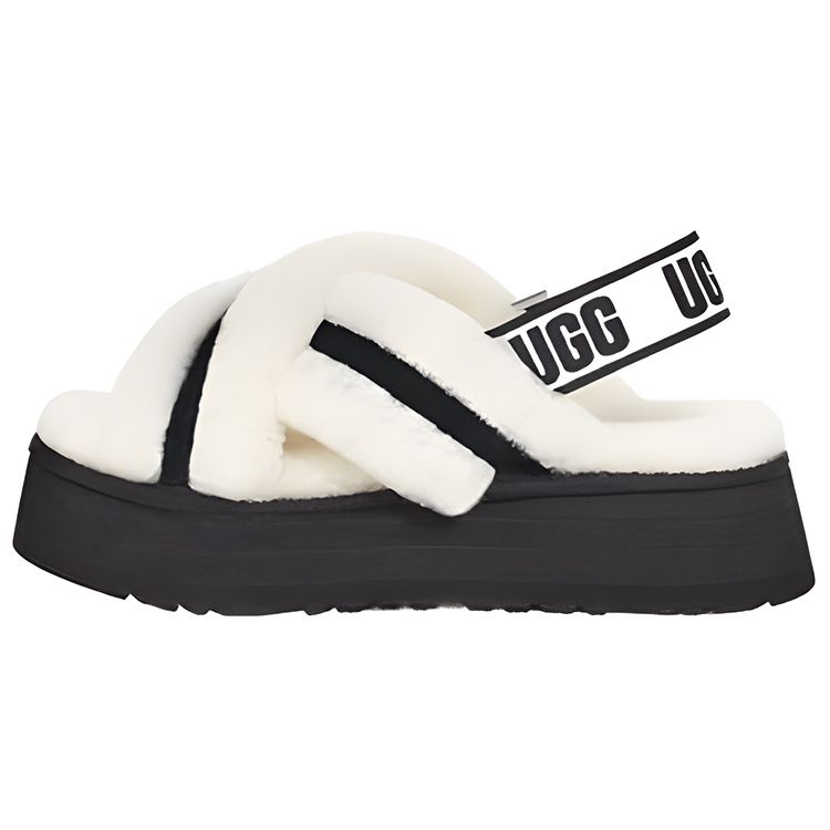 UGG Тапочки женские из овчины и шерсти в стиле диско, удобные, теплые, модные, белые 1121550-WHT 40