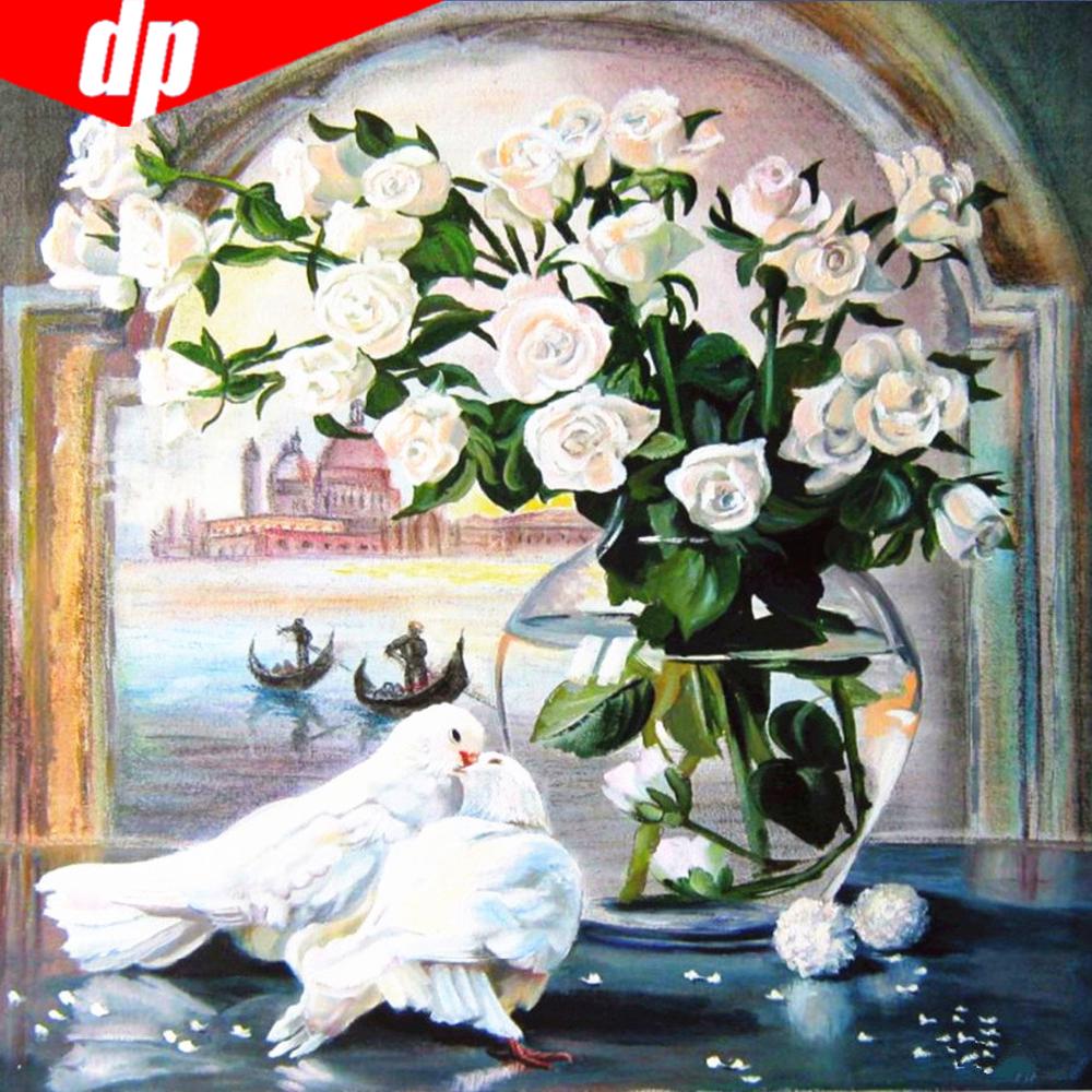 5D DIY Алмазная картина Животное Птица Полный круглый Стразы Изображение Алмазная вышивка 30x30