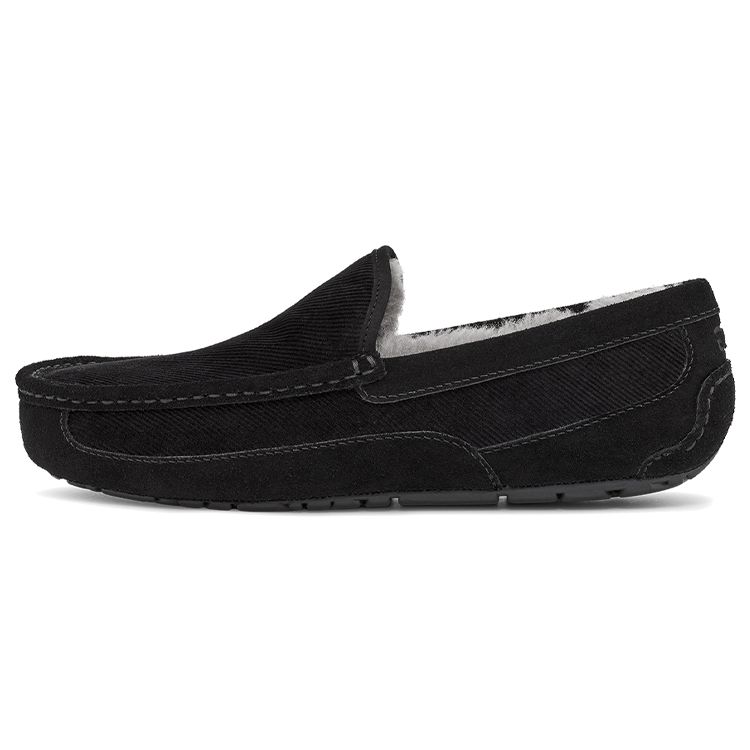 UGG Ascot Corduroy II с флисовой подкладкой, спортивные низкие повседневные туфли, мужские кроссовки, черные 1125932-BLK 44