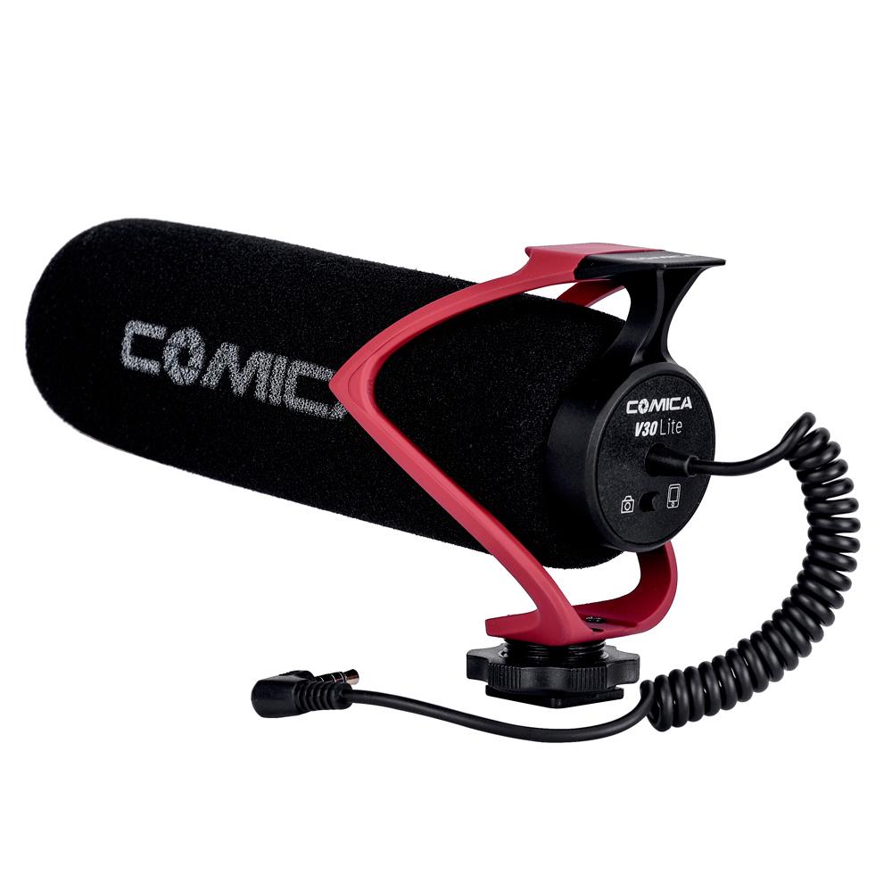 COMICA CVM-V30 LITE Микрофон с суперкардиоидной диаграммой направленности Конденсаторный микрофон с «холодным башмаком» для красный