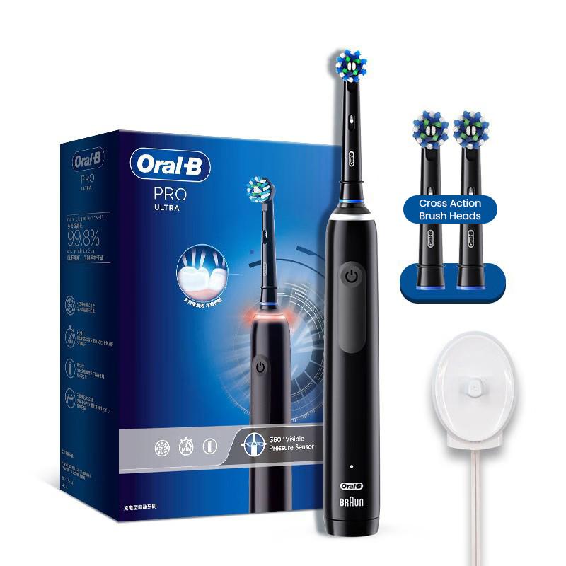Электрическая зубная щетка Oral B PRO4 ULTRA, электрическая зубная щетка для взрослых, коробка Pro4 Ultra 3D Sonic Pro, серия с круглой головкой, глубокая чистка, массаж десен, праздничный подарок белый
