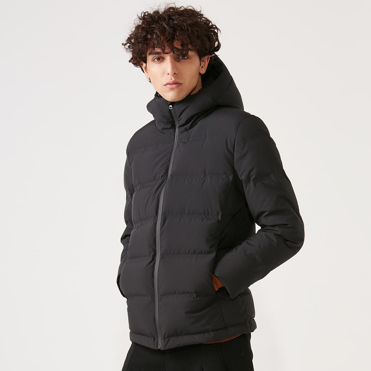   SheIn для мужчины Пуховик на молнии с капюшоном