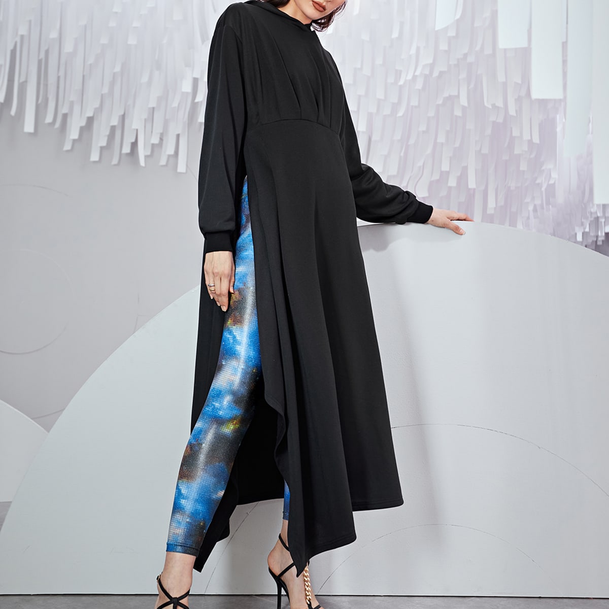   SheIn Леггинсы с принтом