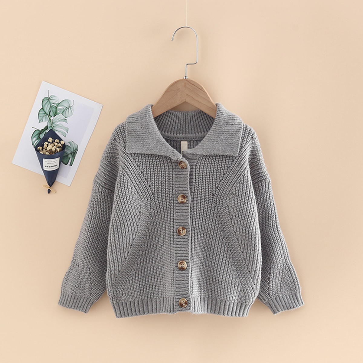   SheIn для мальчиков Кардиган в рубчик