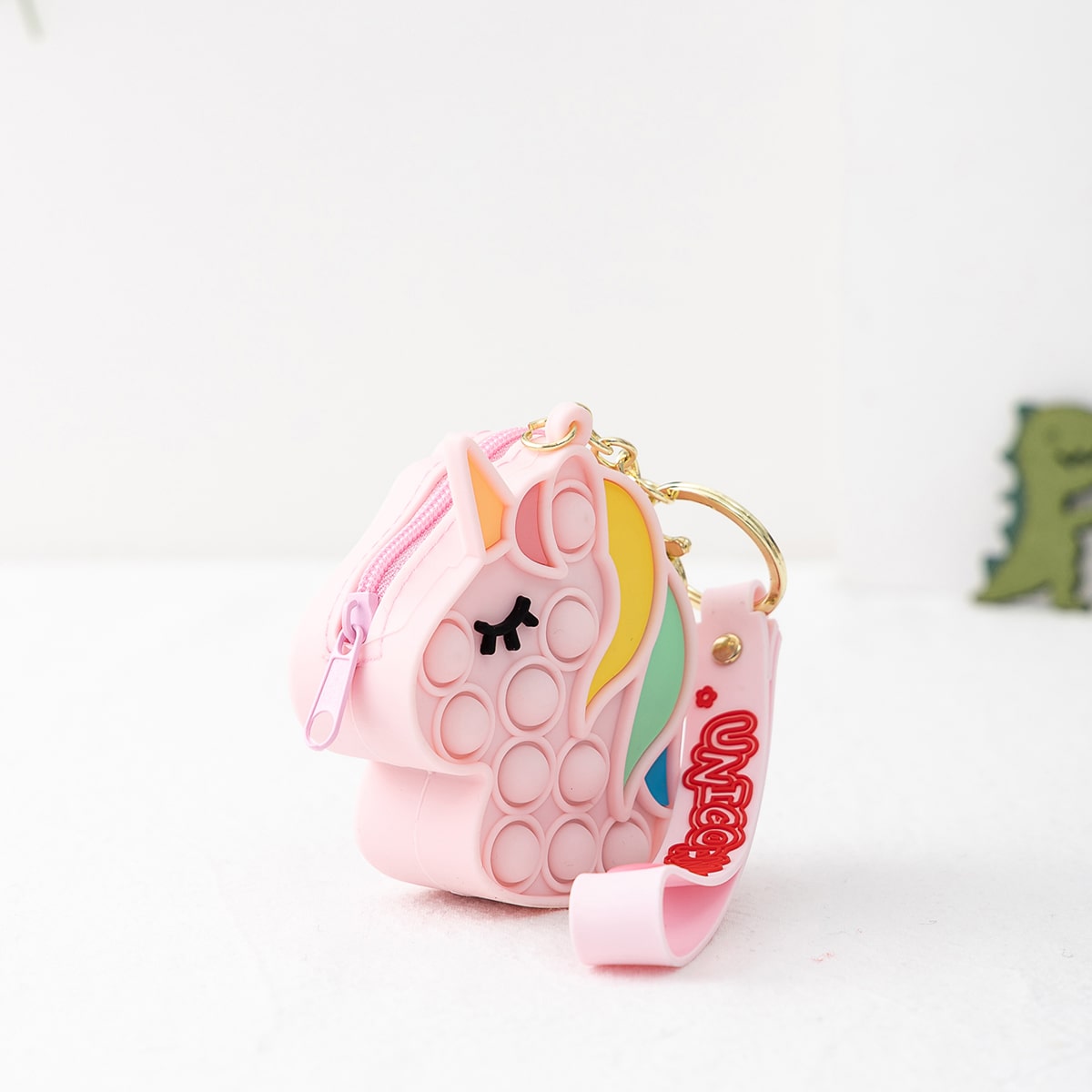 Сумки > Детские сумки > Детские кошельки >  SheIn для девочек Кошелек для монет с мультипликационным узором в форме пупырки пуш