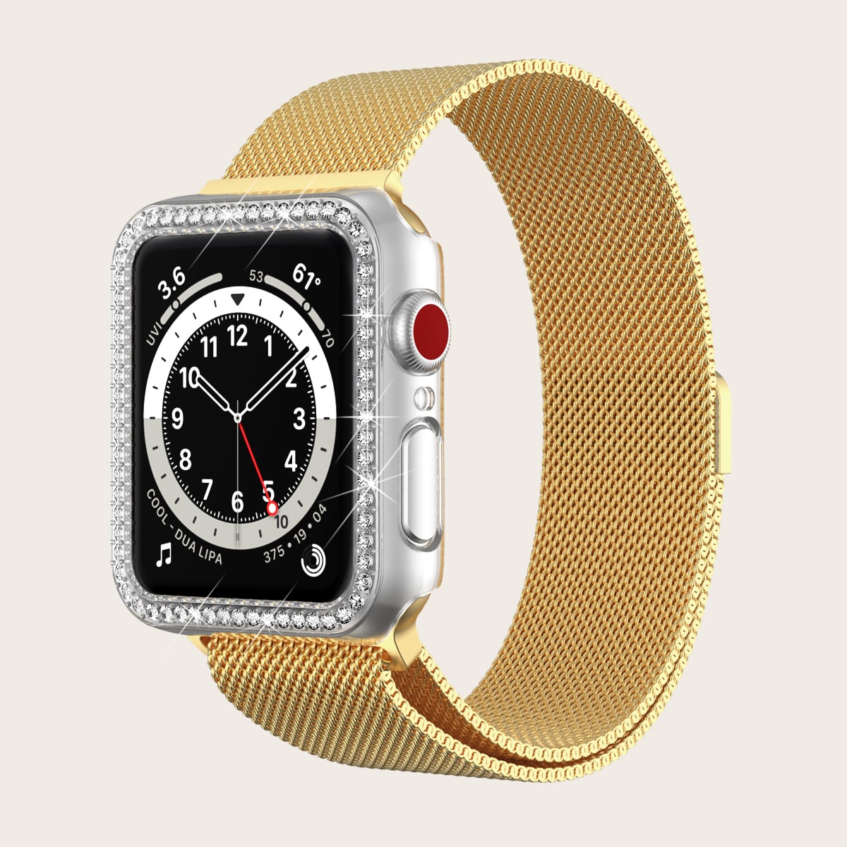 1шт сетчатый Ремешок для часов iWatch & 1шт со стразами Чехол
