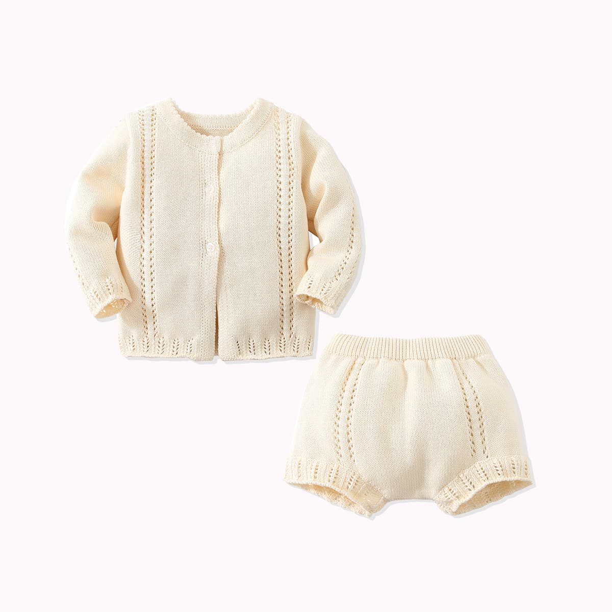  SheIn Вязаный кардиган & вязаные шорты для девочек
