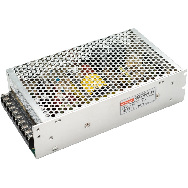 Блок питания HTS-200M-24 (24V, 8.3A, 200W) (Arlight, IP20 Сетка, 3 года) 014979