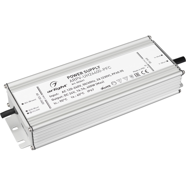 Блок питания ARPV-UH24400-PFC (24V, 16.7A, 400W) (Arlight, IP67 Металл, 7 лет) 023641