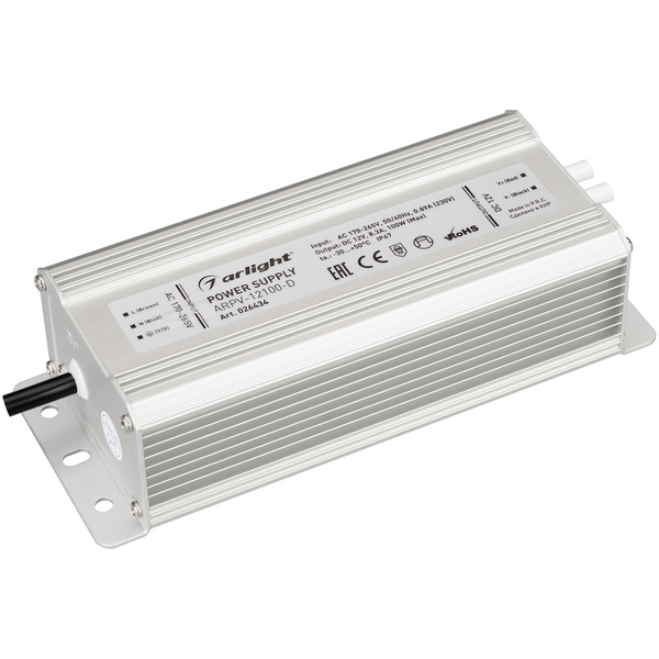 Блок питания ARPV-12100-D (12V, 8.3A, 100W) (Arlight, IP67 Металл, 3 года) 026434