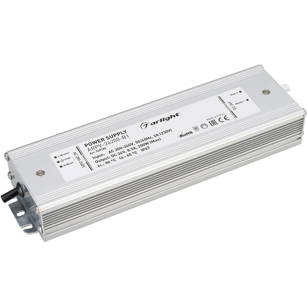 Блок питания ARPV-24200-B1 (24V, 8,3A, 200W) (Arlight, IP67 Металл, 3 года) 028785