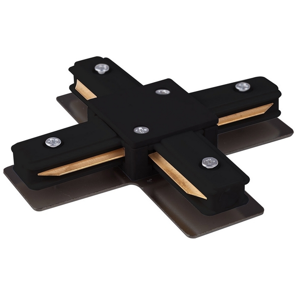 Коннектор X-образный для однофазного шинопровода черный Elektrostandard Track Rail BK Surface TRC-1-1-X-BK