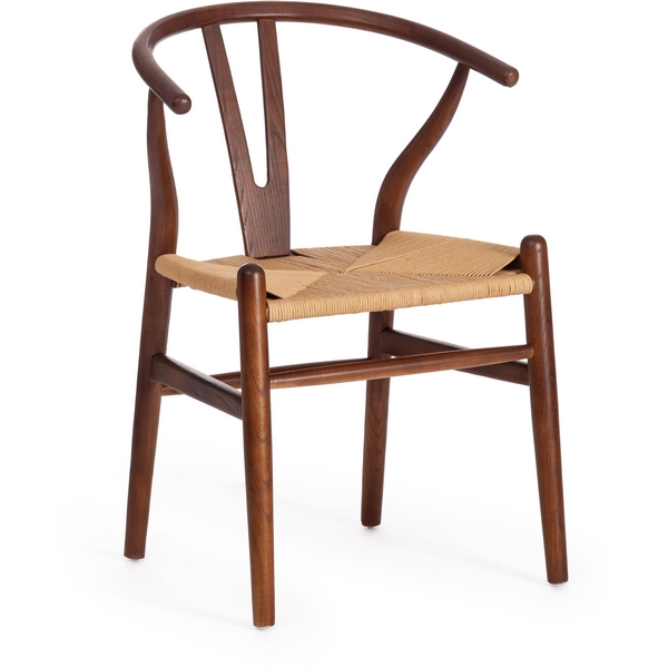 Стул (mod.CB2212) дерево вяз, 57*50.5*79.5, Темный Орех (№5) Tetchair WISHBONE 12826