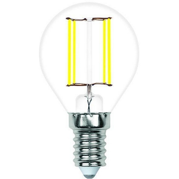 Лампочка светодиодная филаментная Volpe LED-G45-SLF LED-G45-4W/3000K/E14/CL/SLF