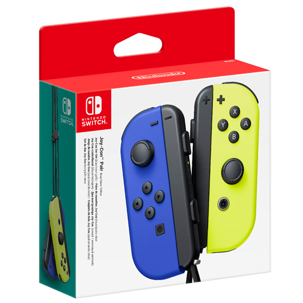 Nintendo 2шт, Joy-Con синий/неоновый желтый