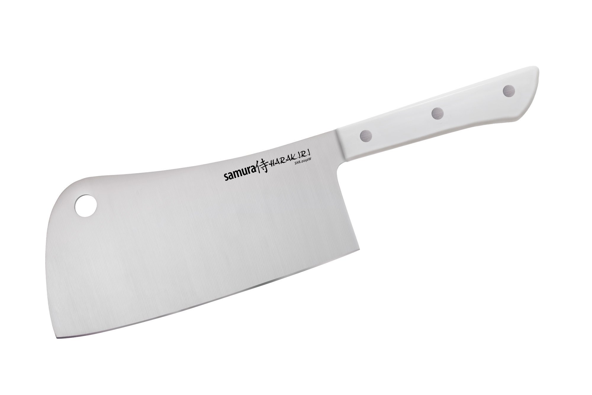 Нож-топорик кухонный для мяса Samura HARAKIRI (SHR-0040W) 180 мм, сталь AUS-8, рукоять ABS пластик, белый
