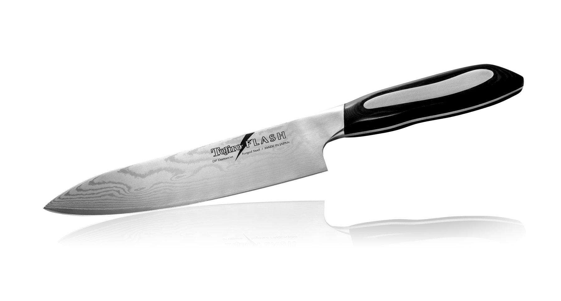 Нож Поварской Tojiro Flash, FF-CH180, сталь VG-10, чёрный, в картонной коробке