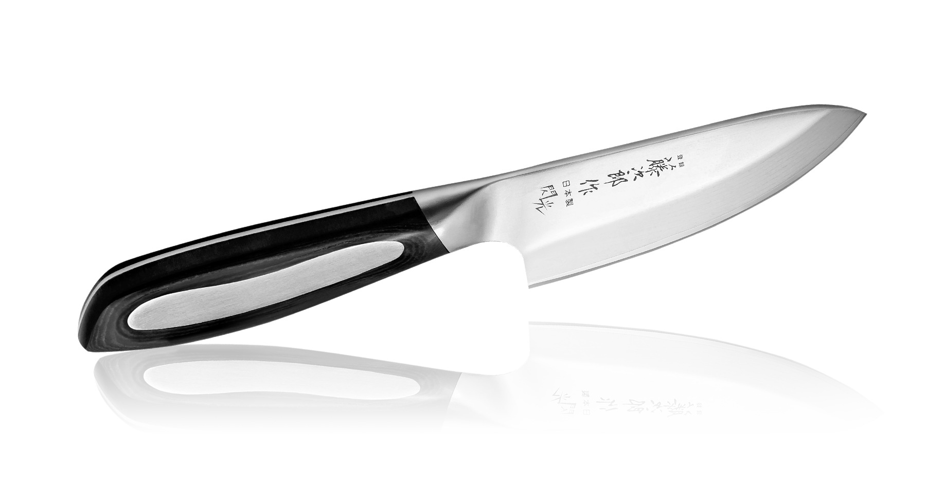 Кухонный нож Деба мини Tojiro Flash FF-DE105, сталь VG-10, рукоять микарта, черный