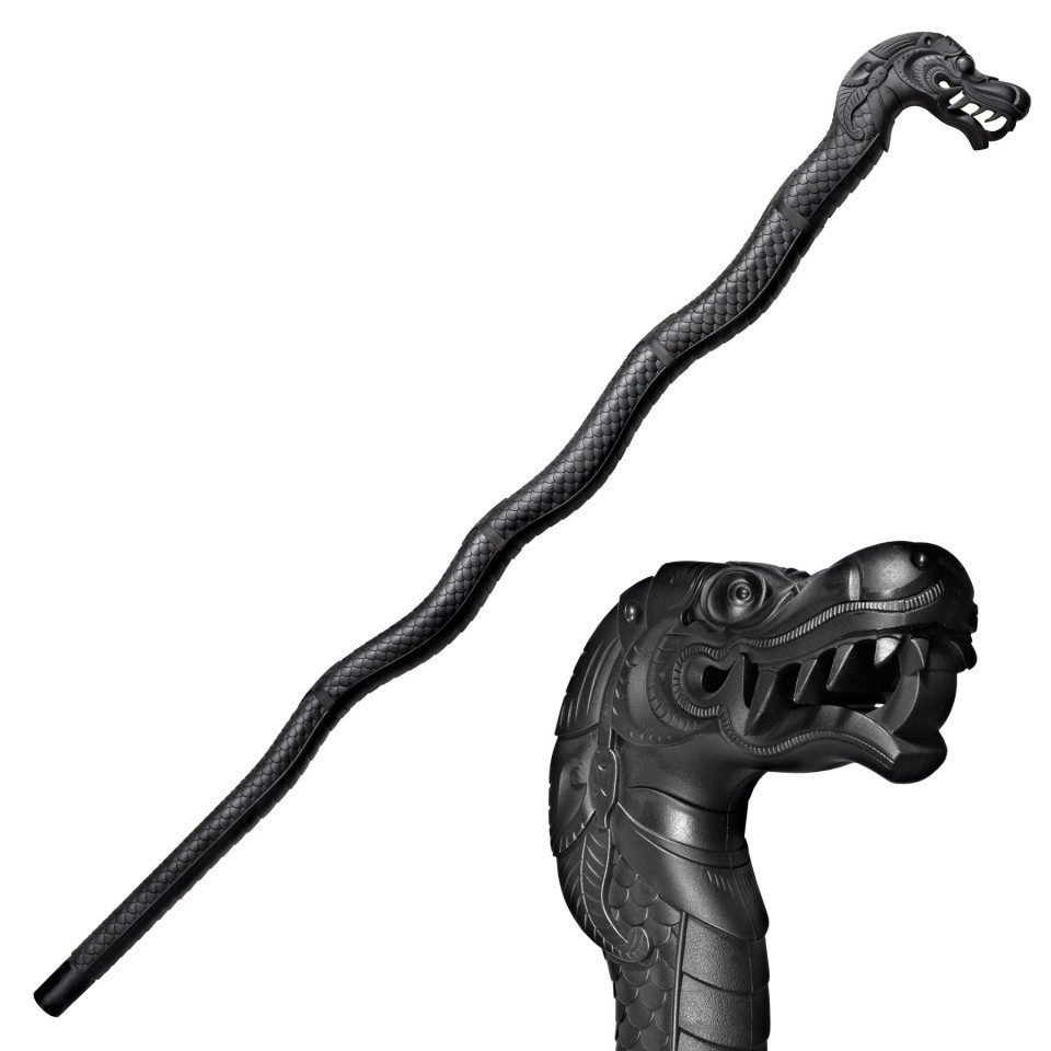 Трость Cold Steel Dragon Walking Stick 99 см, полипропилен, черный