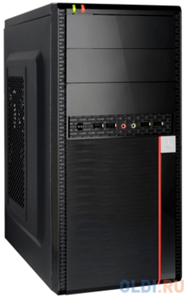 Exegate EX284037RUS Корпус Minitower BA-204U Black, mATX, <AA400, 80mm>, 2*USB+2*USB3.0, Audio