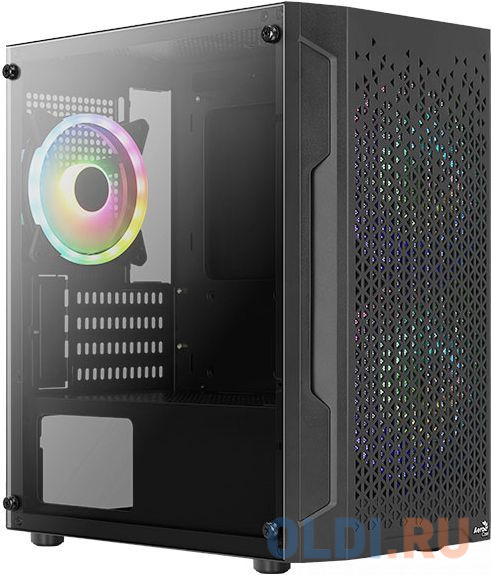 Корпус microATX Aerocool Trinity Mini-G-BK-v2 Без БП чёрный