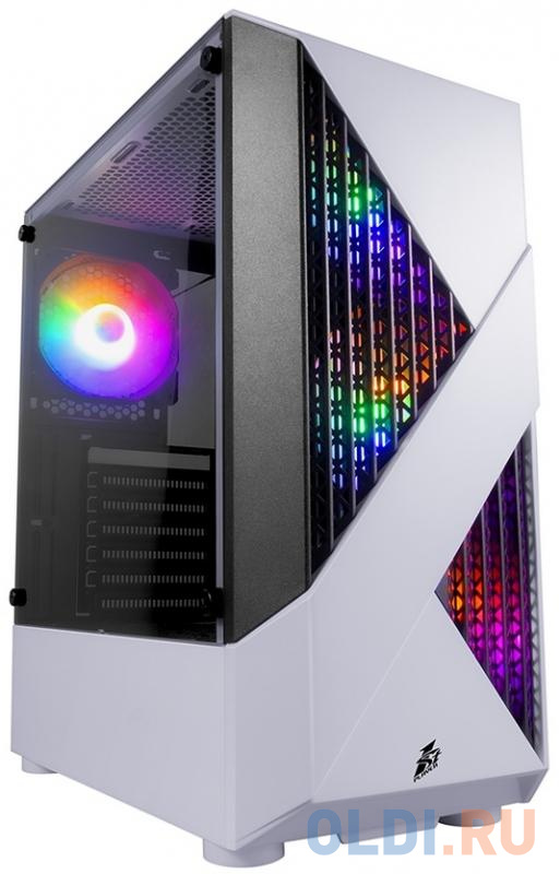  Корпус ATX 1stPlayer FIREROSE F3-A Без БП белый чёрный