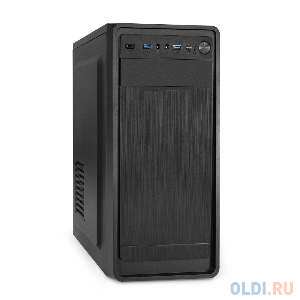 Корпус Miditower ExeGate XP-332UC-XP450 (ATX, XP450 с вент. 12см, 2*USB3.0+1*TypeC, аудио, черный)