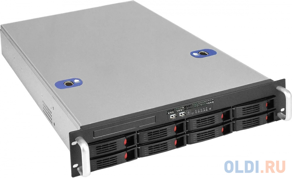 Серверный корпус ExeGate Pro 2U660-HS08 <RM 19", высота 2U, глубина 660, БП 2U-500ADS, 8xHotSwap, USB>