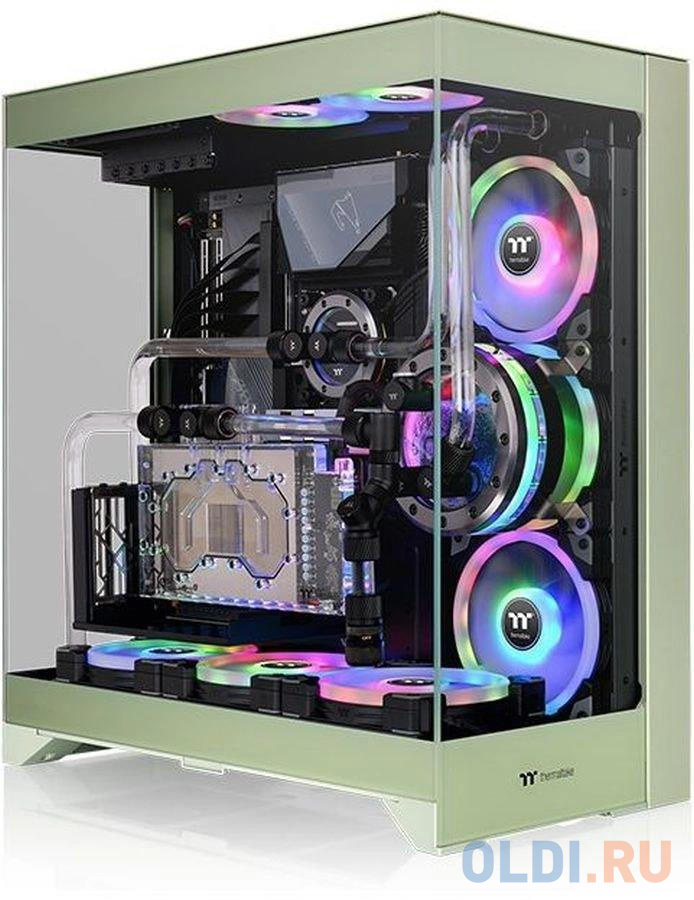 Корпус ATX Thermaltake CTE E550 TG Matcha Green Без БП зелёный