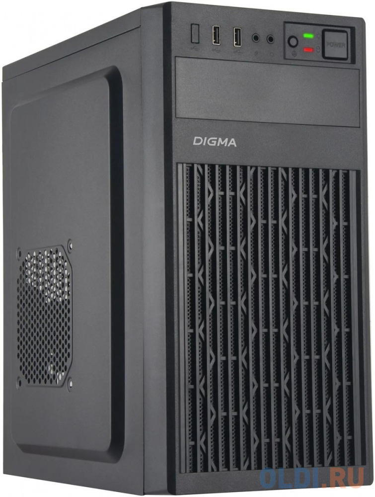 Корпус Digma DCC-MN302 черный без БП mATX 1x80mm 2x120mm 1xUSB2.0 1xUSB3.0 audio