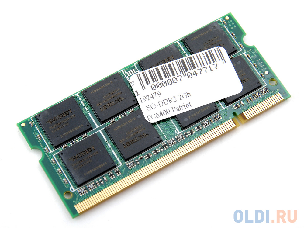 Оперативная память для ноутбука Patriot PSD22G8002S SO-DIMM 2Gb DDR2 800 MHz PSD22G8002S