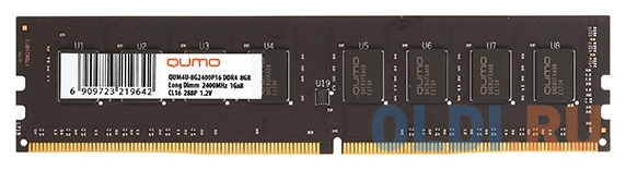 Оперативная память для компьютера QUMO QUM4U-16G3200P22 DIMM 16Gb DDR4 3200MHz