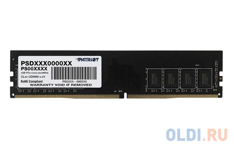   ОЛДИ Оперативная память 8Gb PC4-19200 2400MHz DDR4 DIMM Patriot PSD48G24002