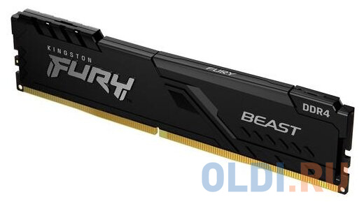 Оперативная память для компьютера Kingston FURY Beast Black DIMM 8Gb DDR4 2666 MHz KF426C16BB/8