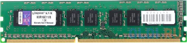 Оперативная память для компьютера Kingston ValueRAM DIMM 8Gb DDR3 1600 MHz KVR16E11/8