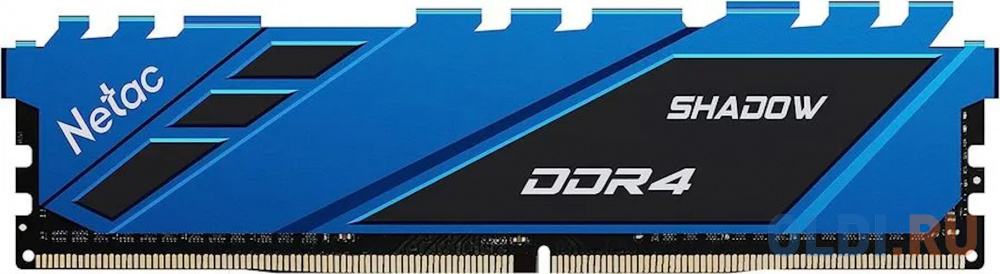 Модуль памяти DDR 4 DIMM 8Gb PC25600, 3200Mhz, Netac Shadow NTSDD4P32SP-08B  C16 Blue, с радиатором