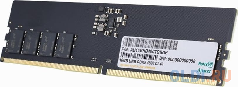 Оперативная память для компьютера Apacer AU16GHB48CTBBGH DIMM 16Gb DDR5 4800 MHz AU16GHB48CTBBGH