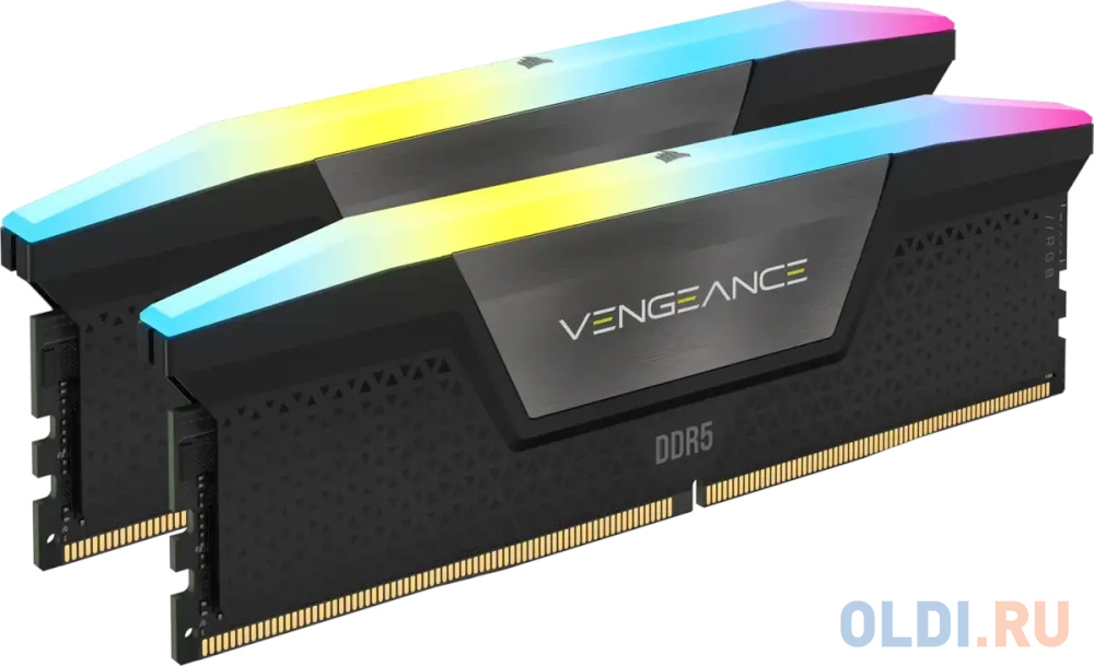 Оперативная память для компьютера Corsair Vengeance RGB Black DIMM 96Gb DDR5 6600 MHz CMH96GX5M2B6600C32