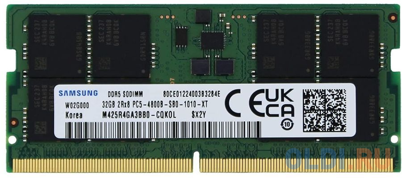 Оперативная память для ноутбука Samsung M425R4GA3BB0-CQK SO-DIMM 32Gb DDR5 4800 MHz M425R4GA3BB0-CQK