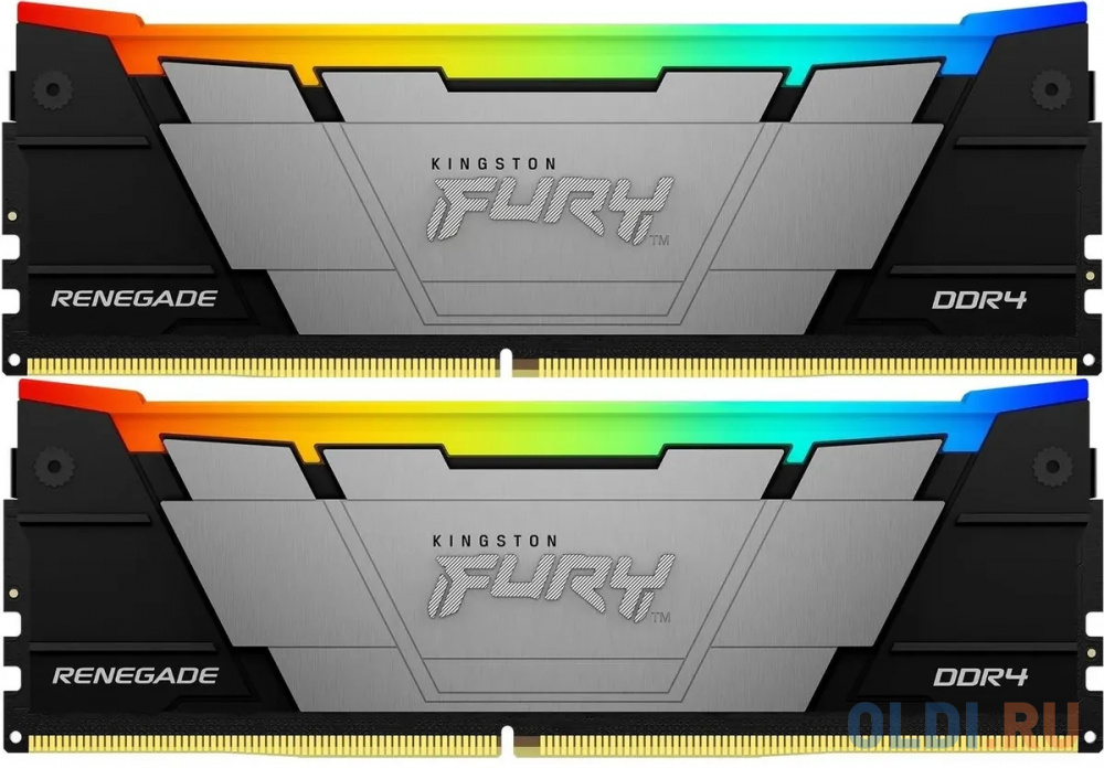 Оперативная память для компьютера Kingston Fury Renegade RGB DIMM 16Gb DDR4 3600 MHz KF436C16RB2AK2/16