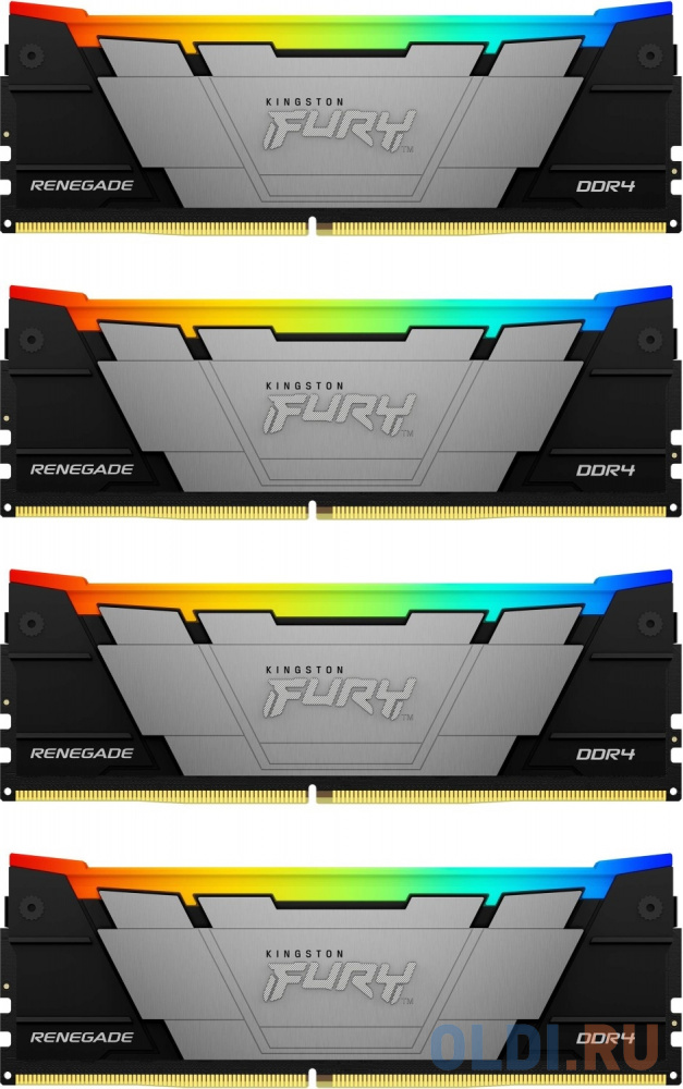 Оперативная память для компьютера Kingston Fury Renegade RGB DIMM 32Gb DDR4 3200 MHz KF432C16RB2AK4/32