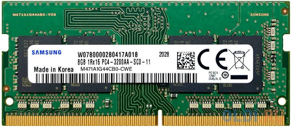 Оперативная память для ноутбука Samsung M471A1G44CB0-CWE SO-DIMM 8Gb DDR4 3200 MHz M471A1G44CB0-CWE