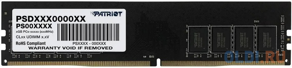 Оперативная память Patriot Оперативная память для компьютера Patriot Signature DIMM 8Gb DDR4 3200 MHz PSD48G32002