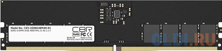 Оперативная память для компьютера CBR CD5-US08G48M40-01 DIMM 8Gb DDR5 4800 MHz CD5-US08G48M40-01